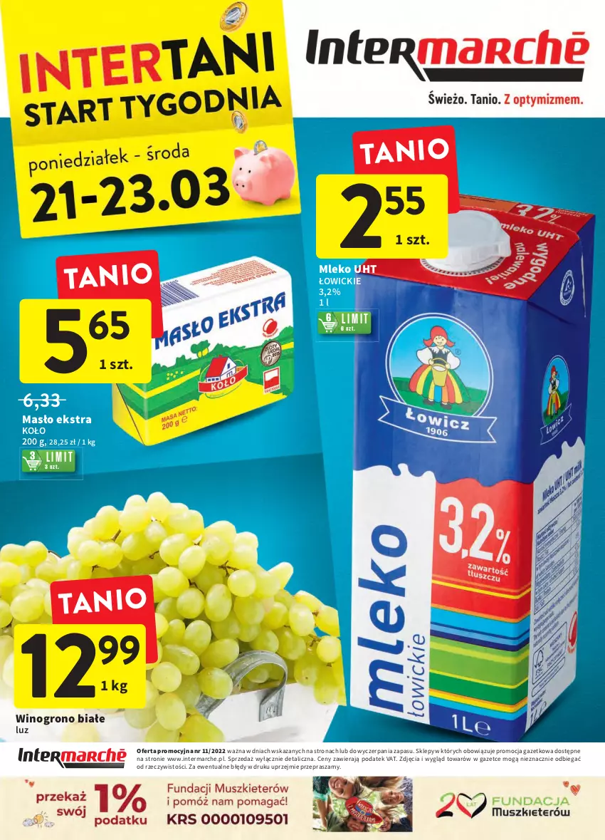 Gazetka promocyjna Intermarche - Spożywcza - ważna 17.03 do 23.03.2022 - strona 40 - produkty: Masło, Mleko, Wino