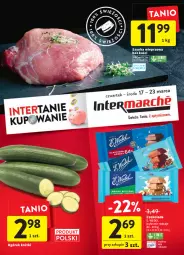 Gazetka promocyjna Intermarche - Spożywcza - Gazetka - ważna od 23.03 do 23.03.2022 - strona 1 - produkty: Szynka wieprzowa, Ogórek, Szynka, Czekolada, E. Wedel