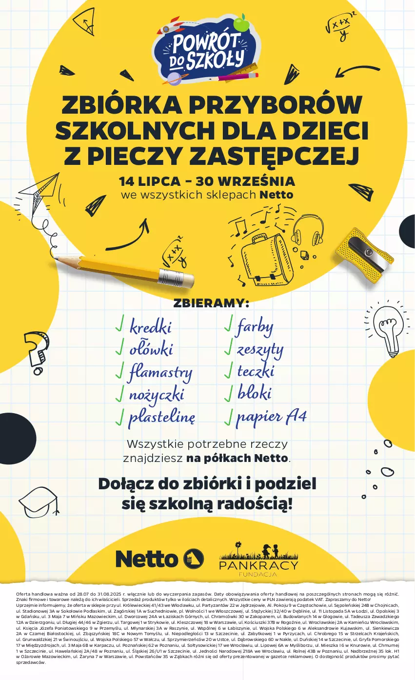Gazetka promocyjna Netto - New Katalog BTS 2025 - ważna 28.07 do 31.08.2025 - strona 28 - produkty: Dzieci, Fa, Flamastry, Gry, Karp, Kujawski, Noż, Nożyczki, Papier, Piec, Podlaski, Półka, Sok, Stock, Top, Wino