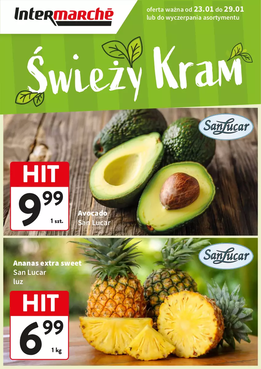 Gazetka promocyjna Intermarche - Świeży kram - ważna 23.01 do 29.01.2025 - strona 1 - produkty: Ananas, Avocado