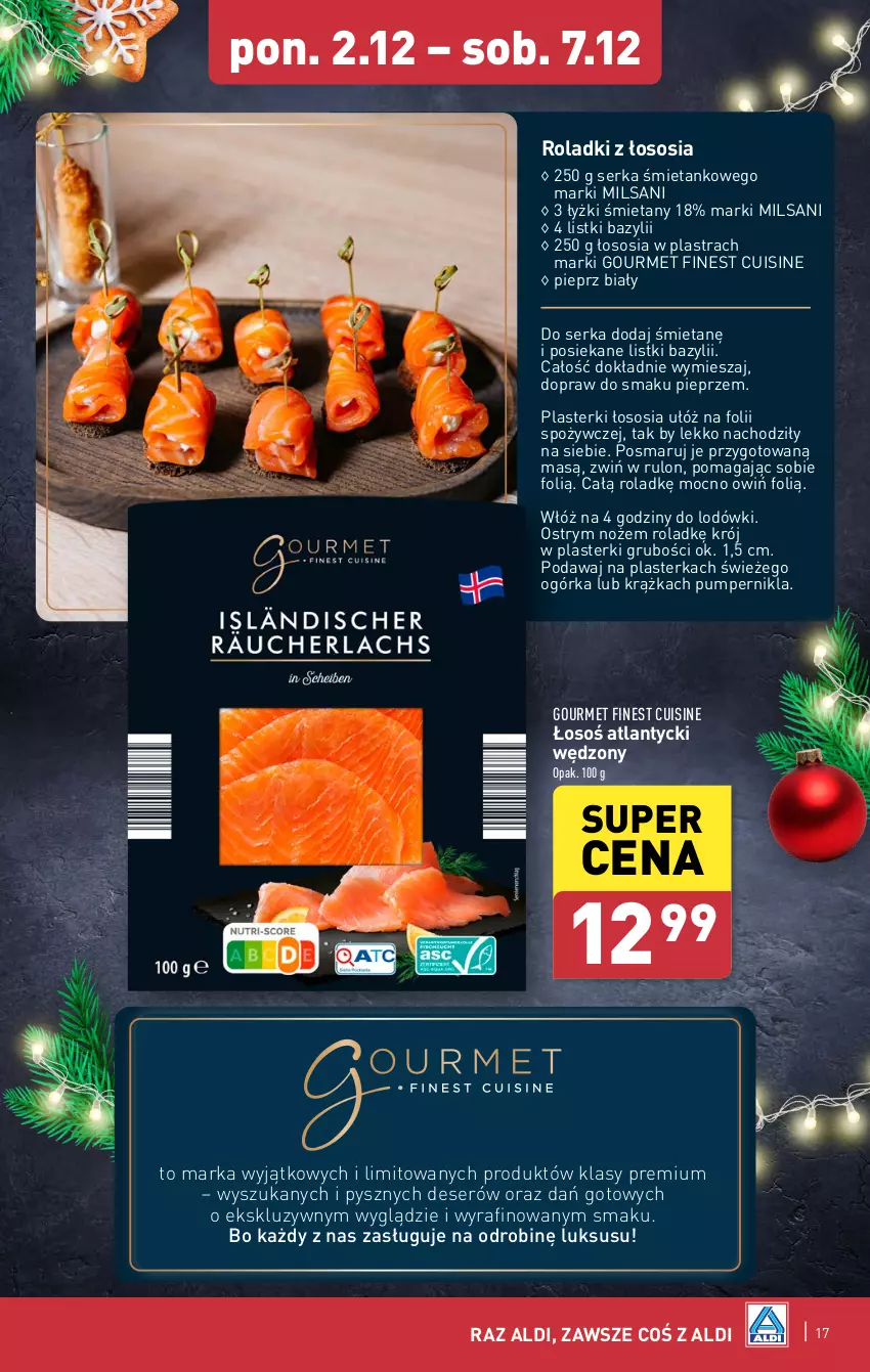 Gazetka promocyjna Aldi - Pełna oferta - ważna 02.12 do 07.12.2024 - strona 17 - produkty: Bazyl, Deser, Noż, Pieprz, Plasterki, Ser, Sos