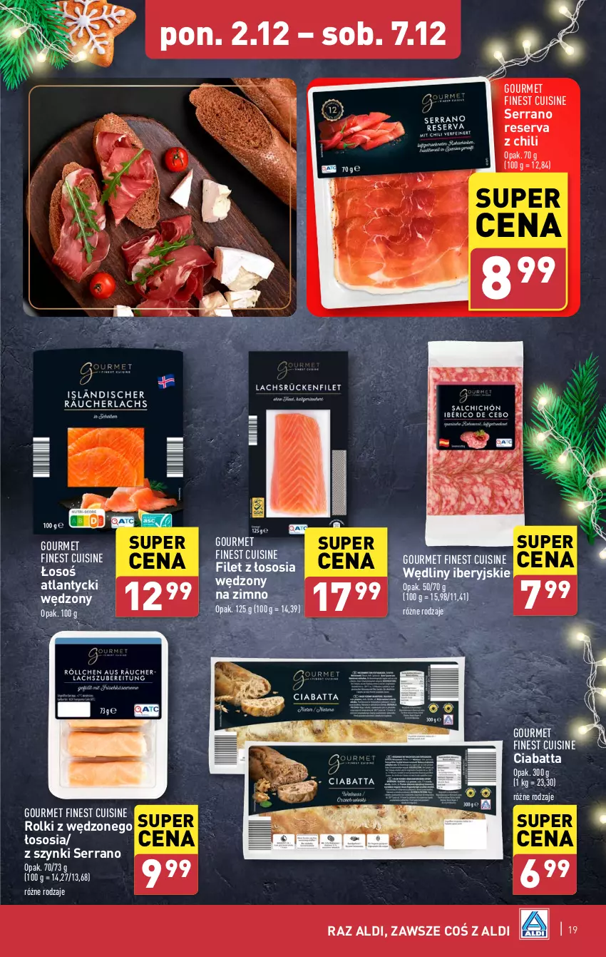 Gazetka promocyjna Aldi - Pełna oferta - ważna 02.12 do 07.12.2024 - strona 19 - produkty: Ciabatta, Rolki, Ser, Sos