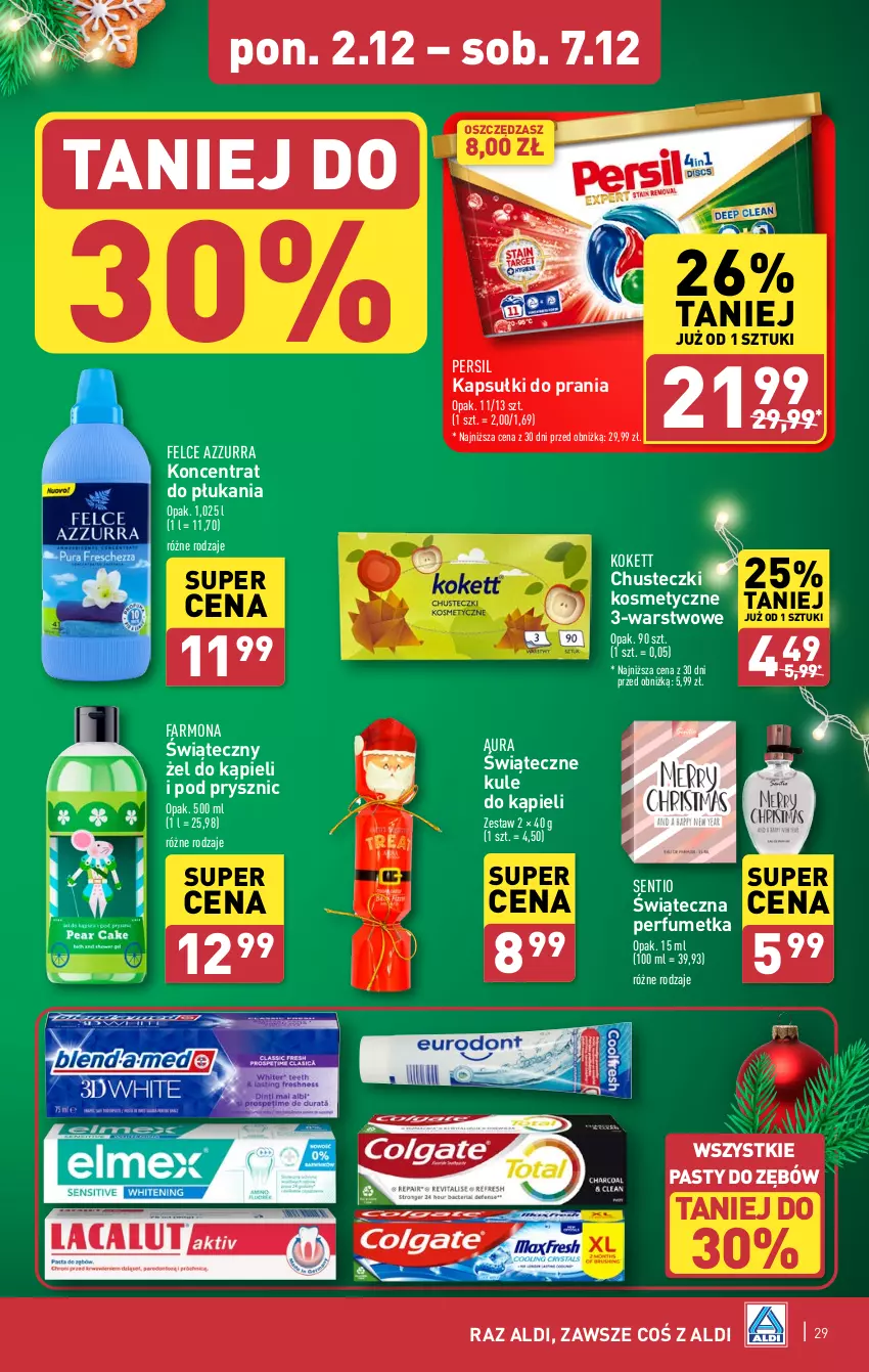 Gazetka promocyjna Aldi - Pełna oferta - ważna 02.12 do 07.12.2024 - strona 29 - produkty: Chusteczki, Chusteczki kosmetyczne, Fa, Kapsułki do prania, Perfum, Persil