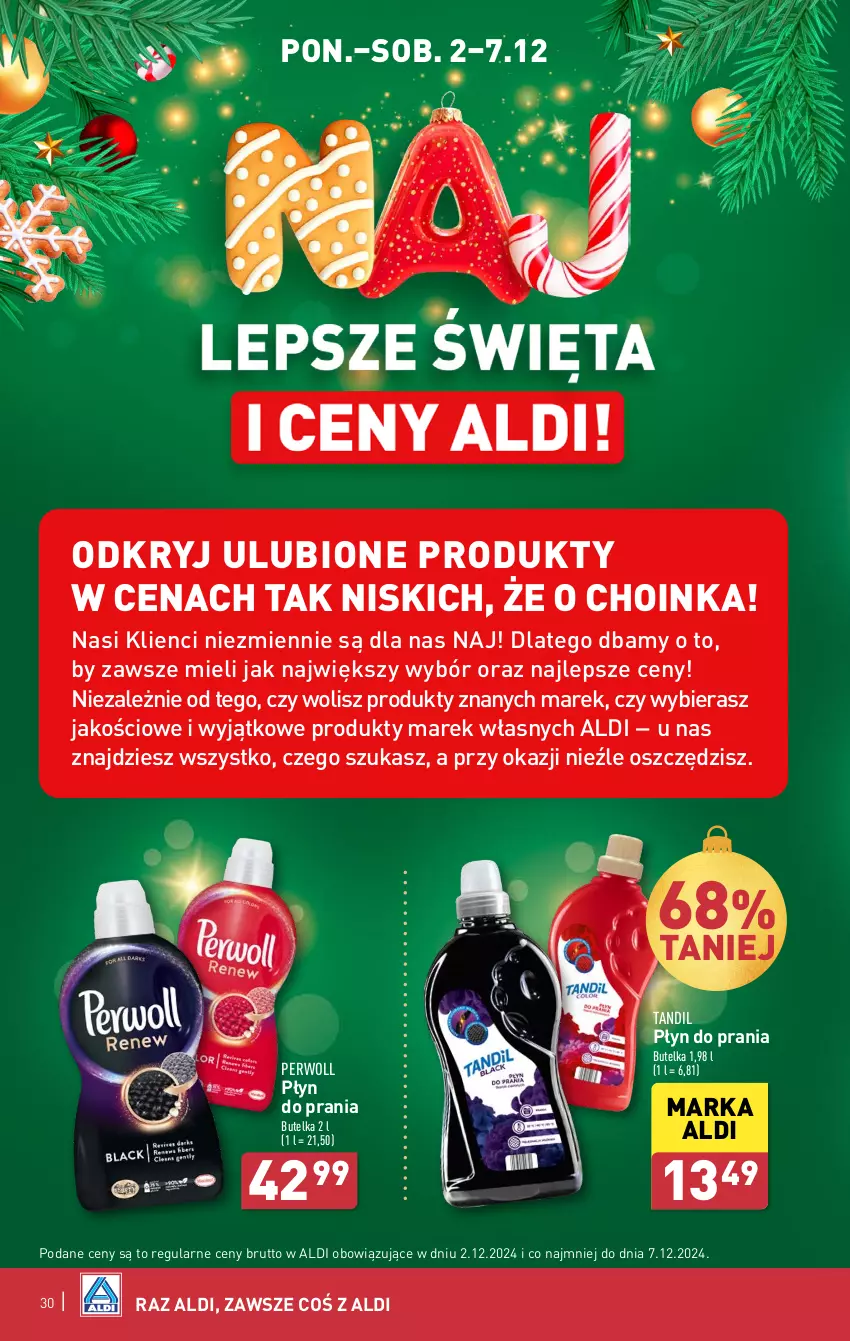 Gazetka promocyjna Aldi - Pełna oferta - ważna 02.12 do 07.12.2024 - strona 30 - produkty: Choinka, Inka, Perwoll, Płyn do prania