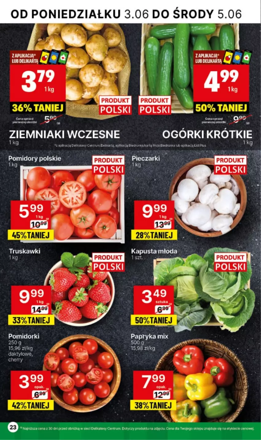 Gazetka promocyjna Delikatesy Centrum - NOWA GAZETKA Delikatesy Centrum od 3 czerwca! 3-9.06.2024 - ważna 03.06 do 09.06.2024 - strona 23 - produkty: Papryka, Pomidorki, Pomidory, Rum, Truskawki