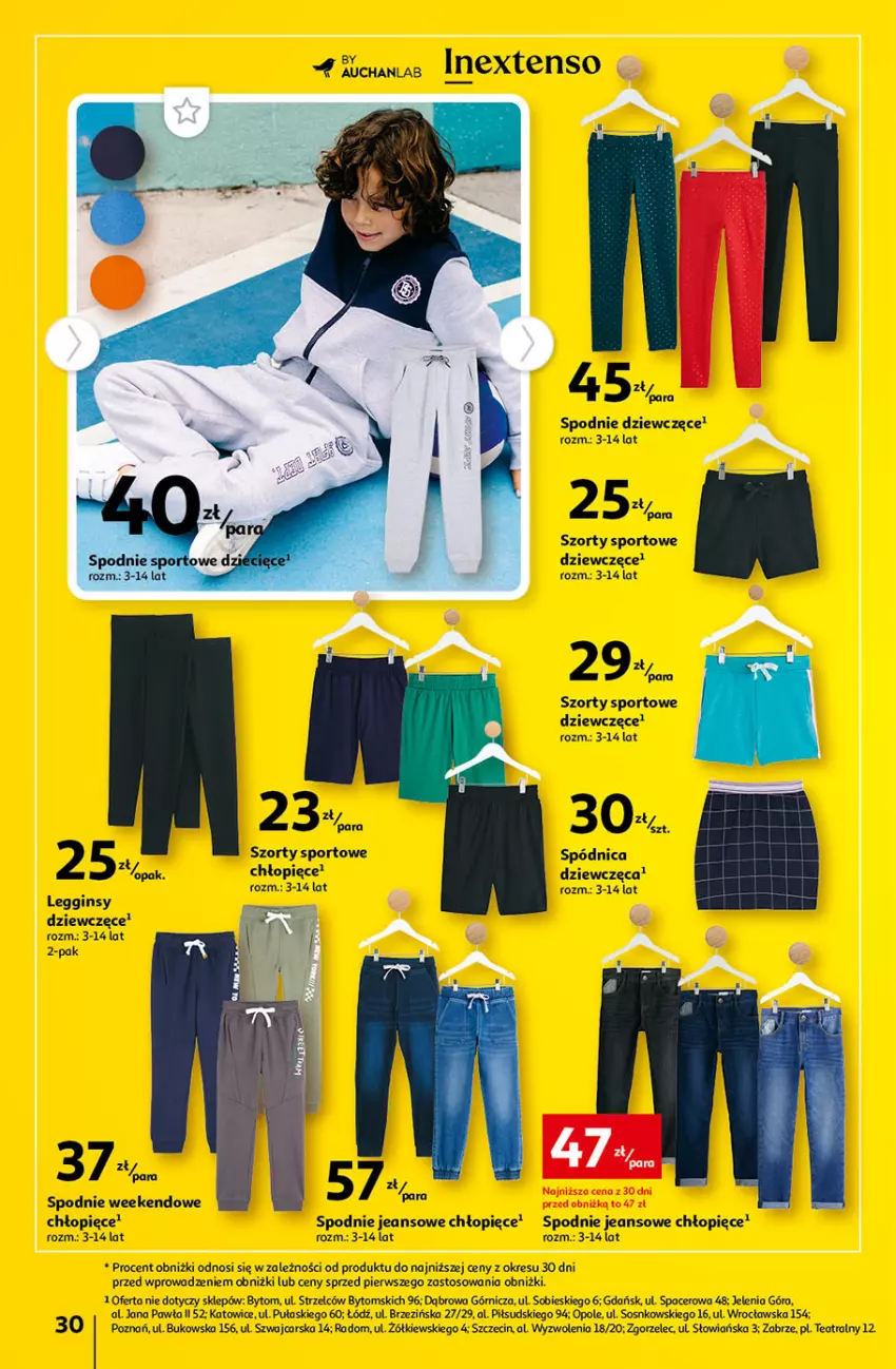 Gazetka promocyjna Auchan - Gazetka Tanie Zakupy Hipermarket Auchan - ważna 27.07 do 02.08.2023 - strona 30 - produkty: Por, Spodnie, Spodnie sportowe, Sport