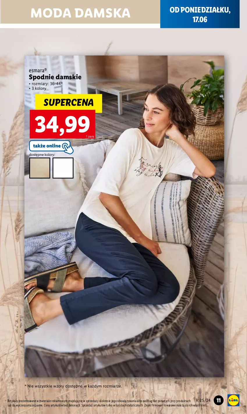 Gazetka promocyjna Lidl - GAZETKA - ważna 17.06 do 22.06.2024 - strona 11 - produkty: Moda, Spodnie