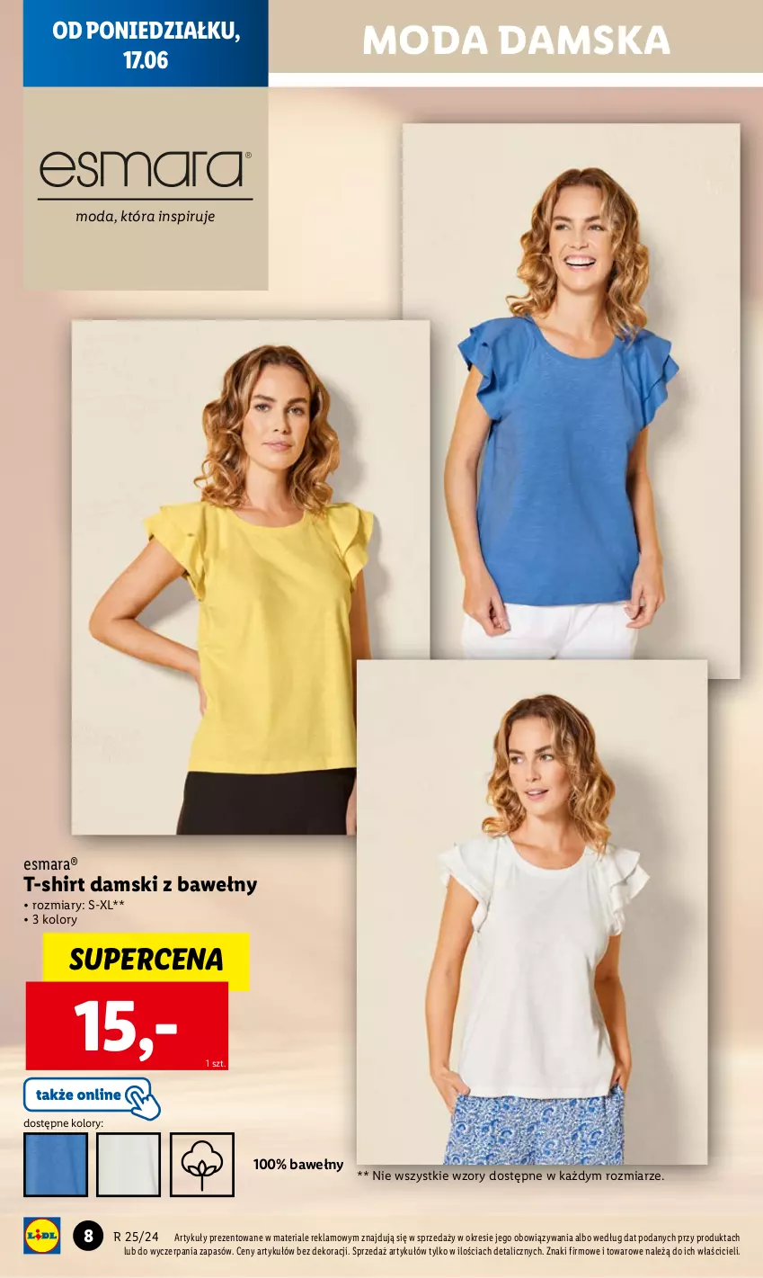 Gazetka promocyjna Lidl - GAZETKA - ważna 17.06 do 22.06.2024 - strona 8 - produkty: Moda, T-shirt