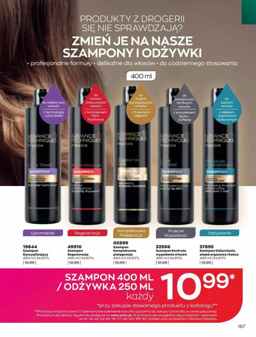 Gazetka promocyjna Avon - Katalog Avon 4/2022 kampania kwiecień - ważna 01.04 do 30.04.2022 - strona 167 - produkty: Kokos, Odżywka, Olej, Szampon