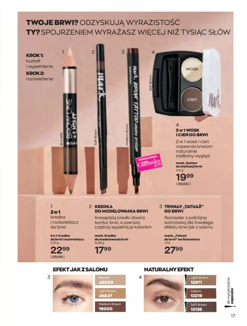 Gazetka promocyjna Avon - Katalog Avon 4/2022 kampania kwiecień - ważna 01.04 do 30.04.2022 - strona 17 - produkty: Cień, Kredka, Rozświetlacz