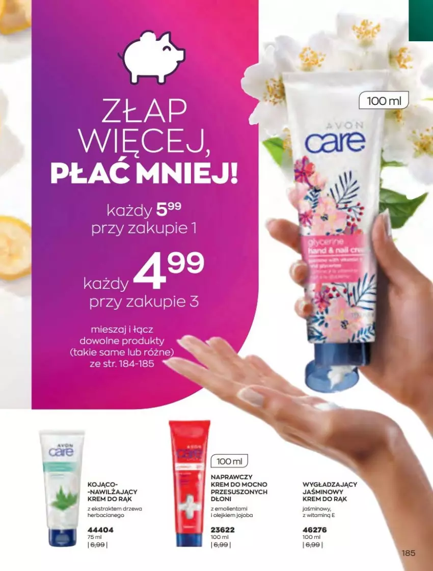 Gazetka promocyjna Avon - Katalog Avon 4/2022 kampania kwiecień - ważna 01.04 do 30.04.2022 - strona 185 - produkty: Krem do rąk