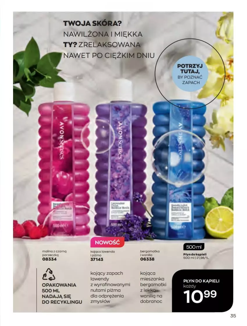 Gazetka promocyjna Avon - Katalog Avon 4/2022 kampania kwiecień - ważna 01.04 do 30.04.2022 - strona 35 - produkty: LG, Płyn do kąpieli, Por