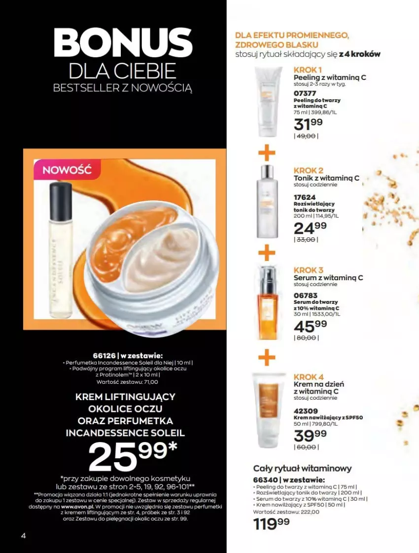 Gazetka promocyjna Avon - Katalog Avon 4/2022 kampania kwiecień - ważna 01.04 do 30.04.2022 - strona 4 - produkty: Fa, Gra, Krem na dzień, Peeling, Perfum, Rum, Ser, Serum, Serum do twarzy, Tonik, Tonik do twarzy