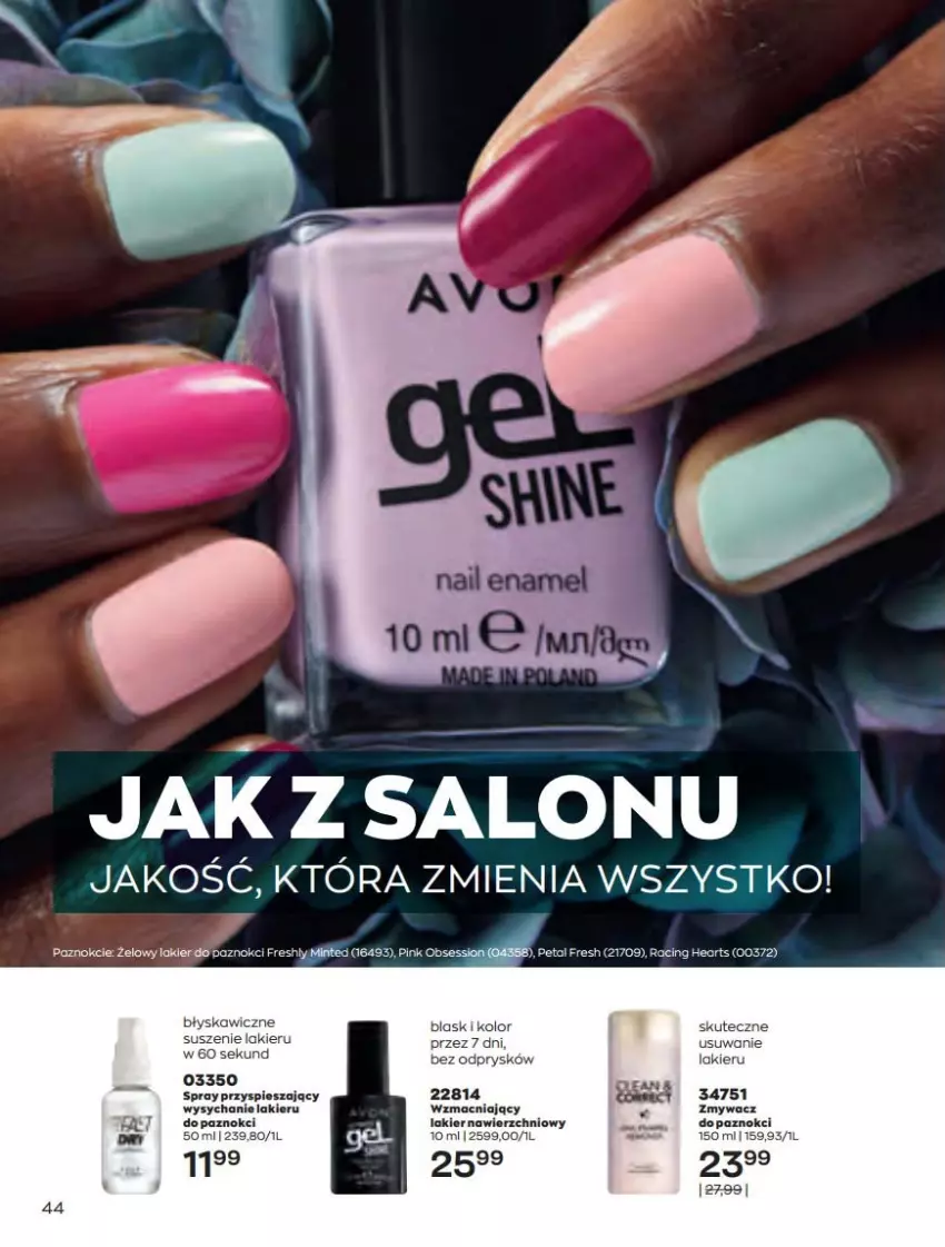 Gazetka promocyjna Avon - Katalog Avon 4/2022 kampania kwiecień - ważna 01.04 do 30.04.2022 - strona 44 - produkty: AEG, Lakier