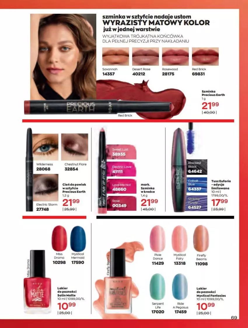 Gazetka promocyjna Avon - Katalog Avon 4/2022 kampania kwiecień - ważna 01.04 do 30.04.2022 - strona 69 - produkty: Asus, Brie, Cień, Fa, Fanta, Inka, Lack, Lakier, Rama, Sati, Ser, Szminka, Tusz