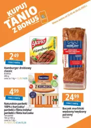 Gazetka promocyjna E Leclerc - Gazetka - ważna od 08.03 do 08.03.2025 - strona 4 - produkty: Kurczak, Parówki, Hamburger, Burger, Morliny, Boczek