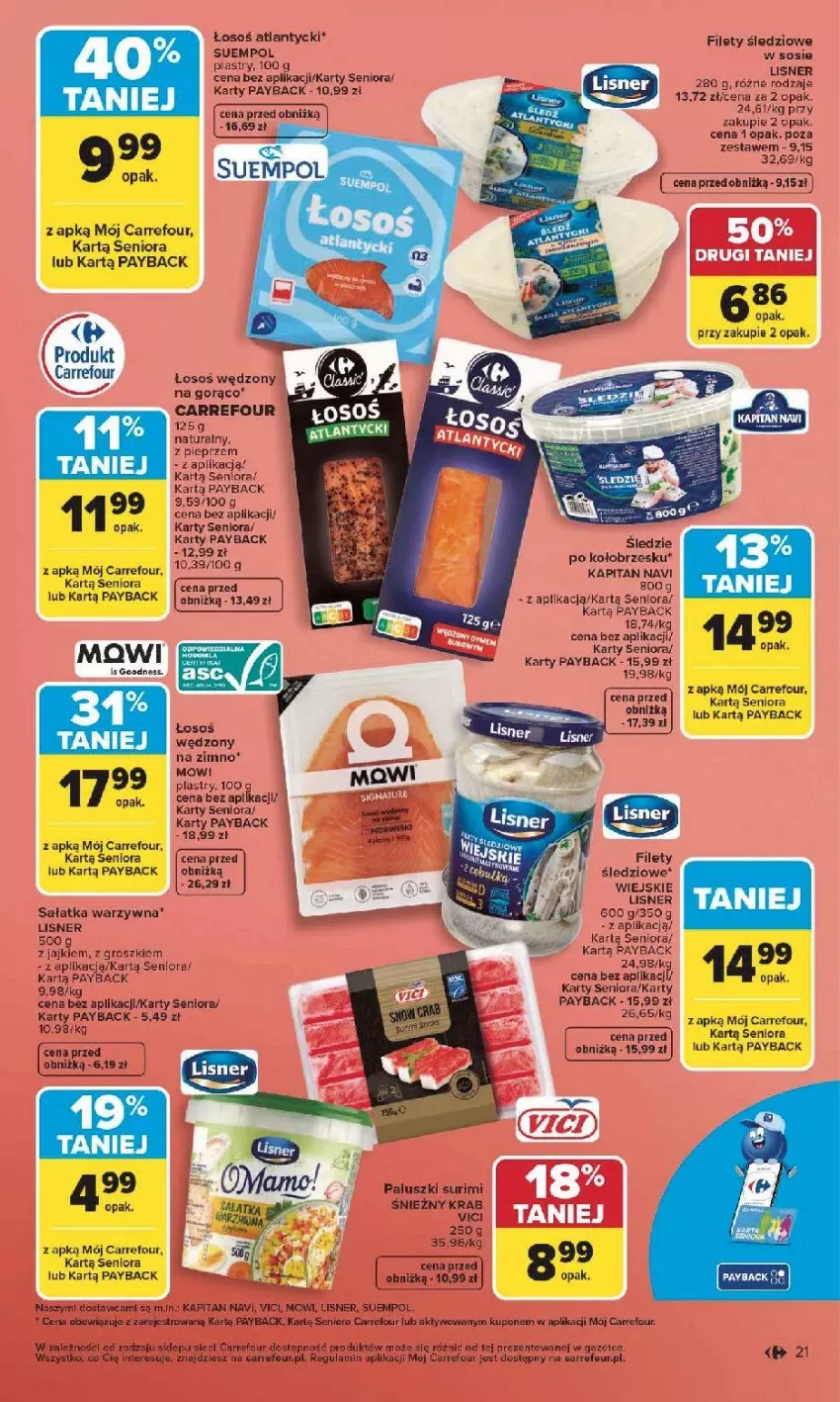 Gazetka promocyjna Carrefour - Gazetka Carrefour, Market od poniedziałku! - ważna 30.03 do 04.04.2026 - strona 23 - produkty: Fa, Lisner, Por, Sałat, Sałatka, Sałatka warzywna, Sos, Suempol, Surimi