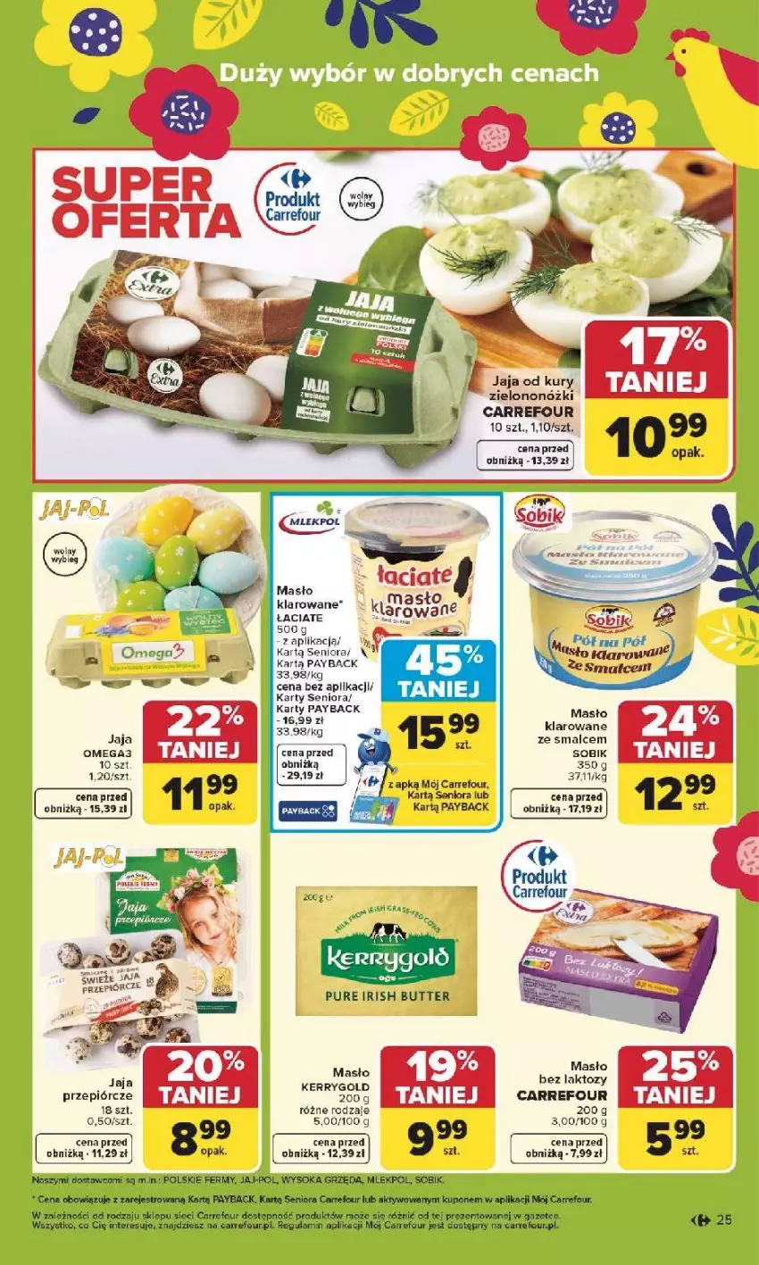 Gazetka promocyjna Carrefour - Gazetka Carrefour, Market od poniedziałku! - ważna 30.03 do 04.04.2026 - strona 27 - produkty: Jaja, Masło, Masło klarowane, Pur, Sok