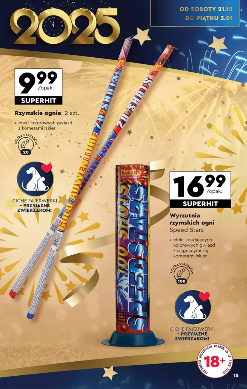 Gazetka promocyjna Biedronka - Okazje tygodnia - ważna 16.12 do 29.12.2024 - strona 15 - produkty: Fa, Rzymskie ognie, Wyrzutnia