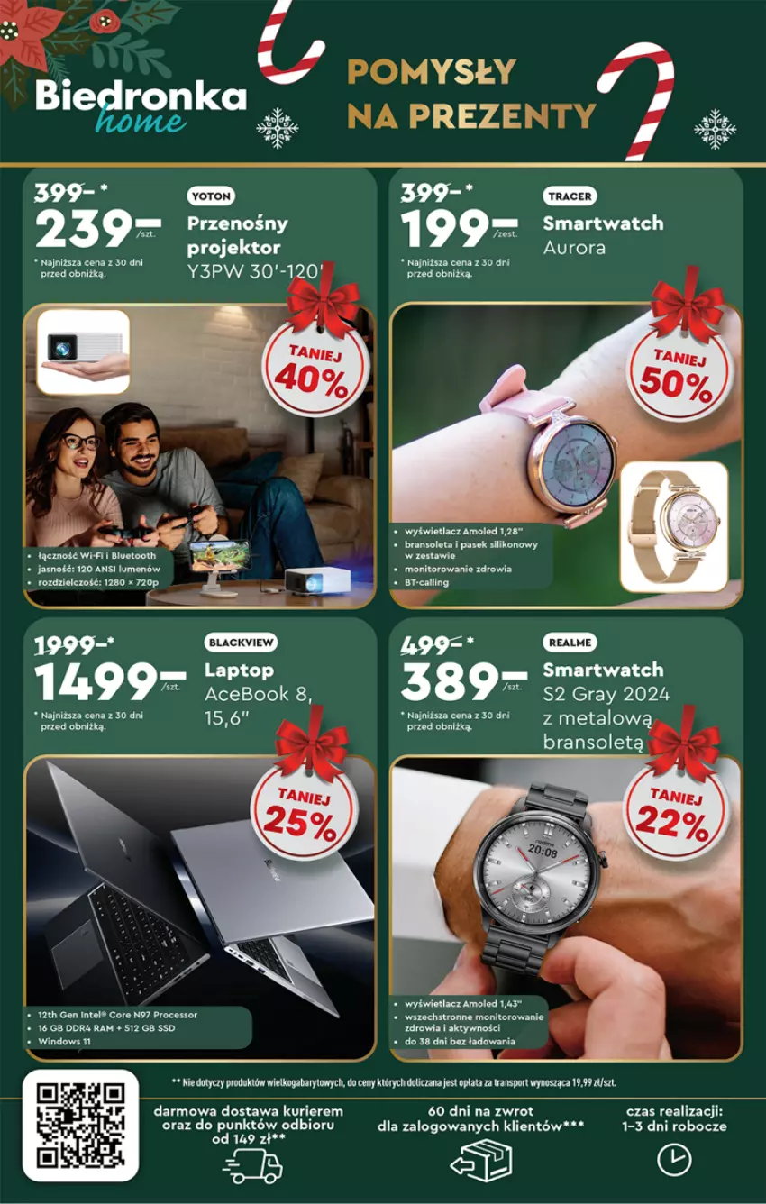 Gazetka promocyjna Biedronka - Okazje tygodnia - ważna 16.12 do 29.12.2024 - strona 36 - produkty: Amol, Fa, Gra, Lack, Pasek, Por, Smartwatch, Sport, Tran