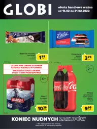 Gazetka promocyjna Carrefour - Gazetka Globi - Gazetka - ważna od 21.02 do 21.02.2022 - strona 2 - produkty: Piwa, Piwo, Gra, Coca-Cola, Tonik, Czekolada, Napój gazowany, Baton, Fanta, Sprite, Harnaś, Napój, Fa