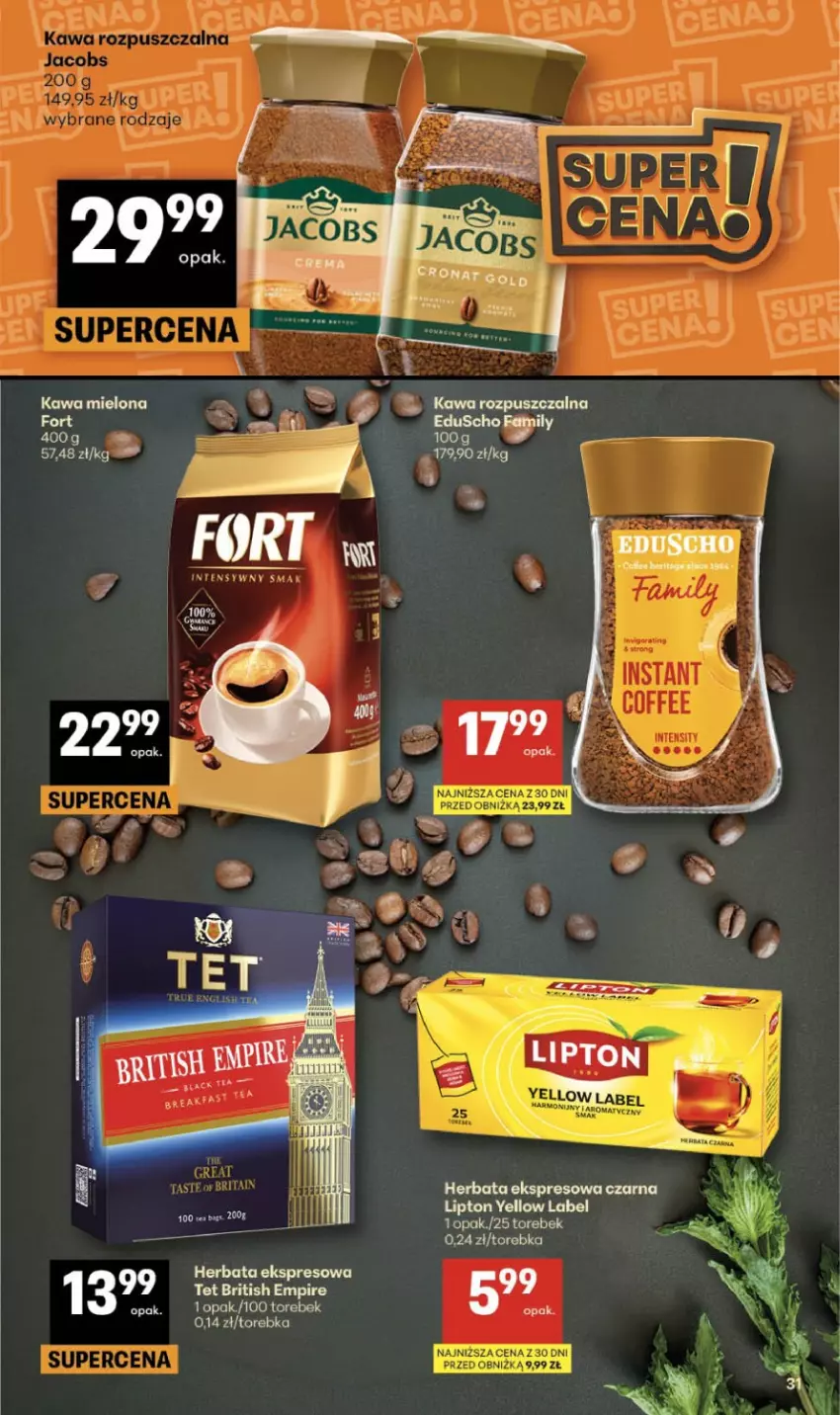 Gazetka promocyjna Delikatesy Centrum - Franczyza DC18 Czwartek - ważna 30.04 do 06.05.2026 - strona 31 - produkty: Fa, Herbata, Kawa, Kawa rozpuszczalna, Torebka