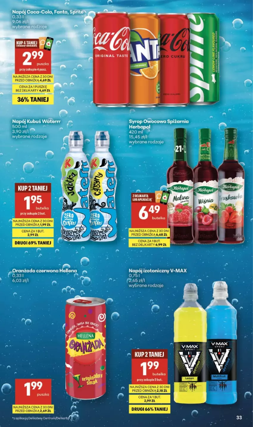 Gazetka promocyjna Delikatesy Centrum - Franczyza DC18 Czwartek - ważna 30.04 do 06.05.2026 - strona 33 - produkty: Fa, Fanta, Napój, Napój izotoniczny, Oranżada, Rum
