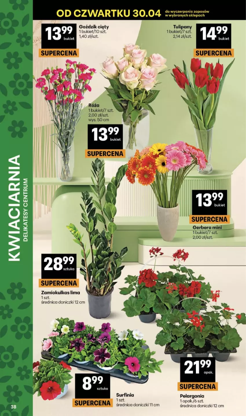 Gazetka promocyjna Delikatesy Centrum - Franczyza DC18 Czwartek - ważna 30.04 do 06.05.2026 - strona 38 - produkty: Bukiet, Gerber, Surf