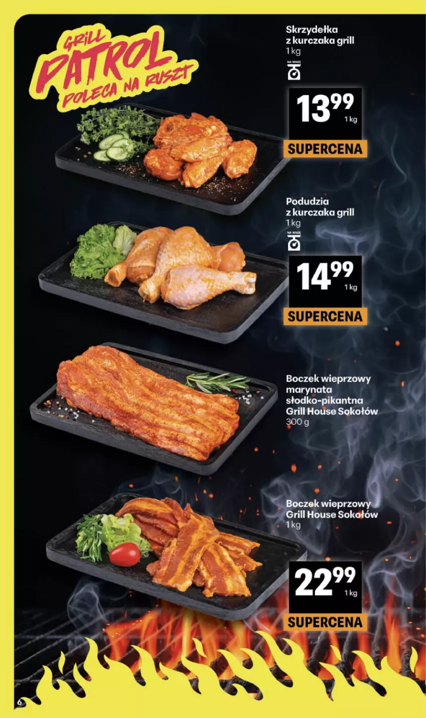 Gazetka promocyjna Delikatesy Centrum - Franczyza DC18 Czwartek - ważna 30.04 do 06.05.2026 - strona 6 - produkty: Boczek, Boczek wieprzowy, Grill, Kurczak, Sok, Sokołów, Wagi