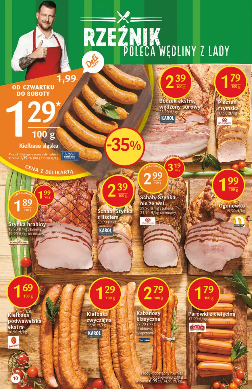 Gazetka promocyjna Delikatesy Centrum - Gazetka Delikatesy Centrum - ważna 12.08 do 18.08.2021 - strona 10 - produkty: Kiełbasa, Kiełbasa śląska, Parówki, Por