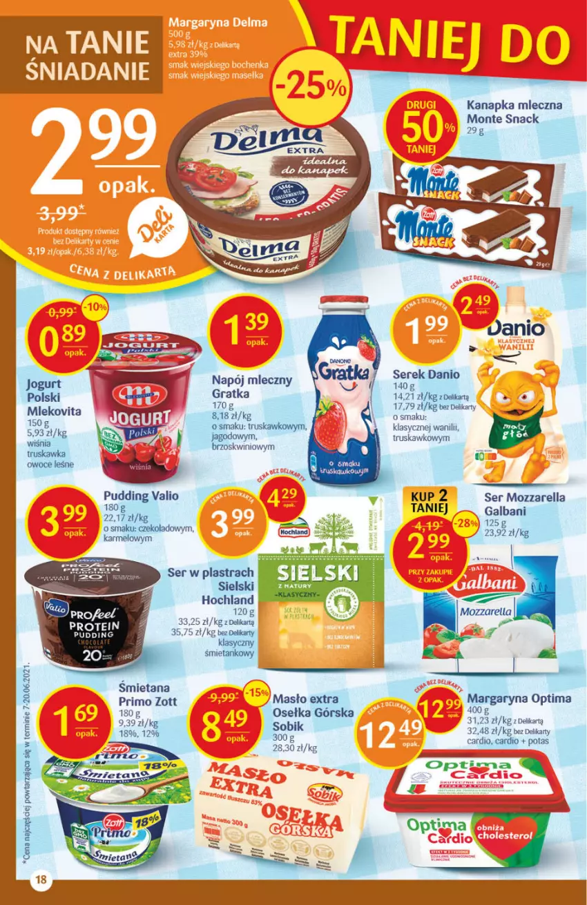 Gazetka promocyjna Delikatesy Centrum - Gazetka Delikatesy Centrum - ważna 12.08 do 18.08.2021 - strona 18 - produkty: Pudding, Zott