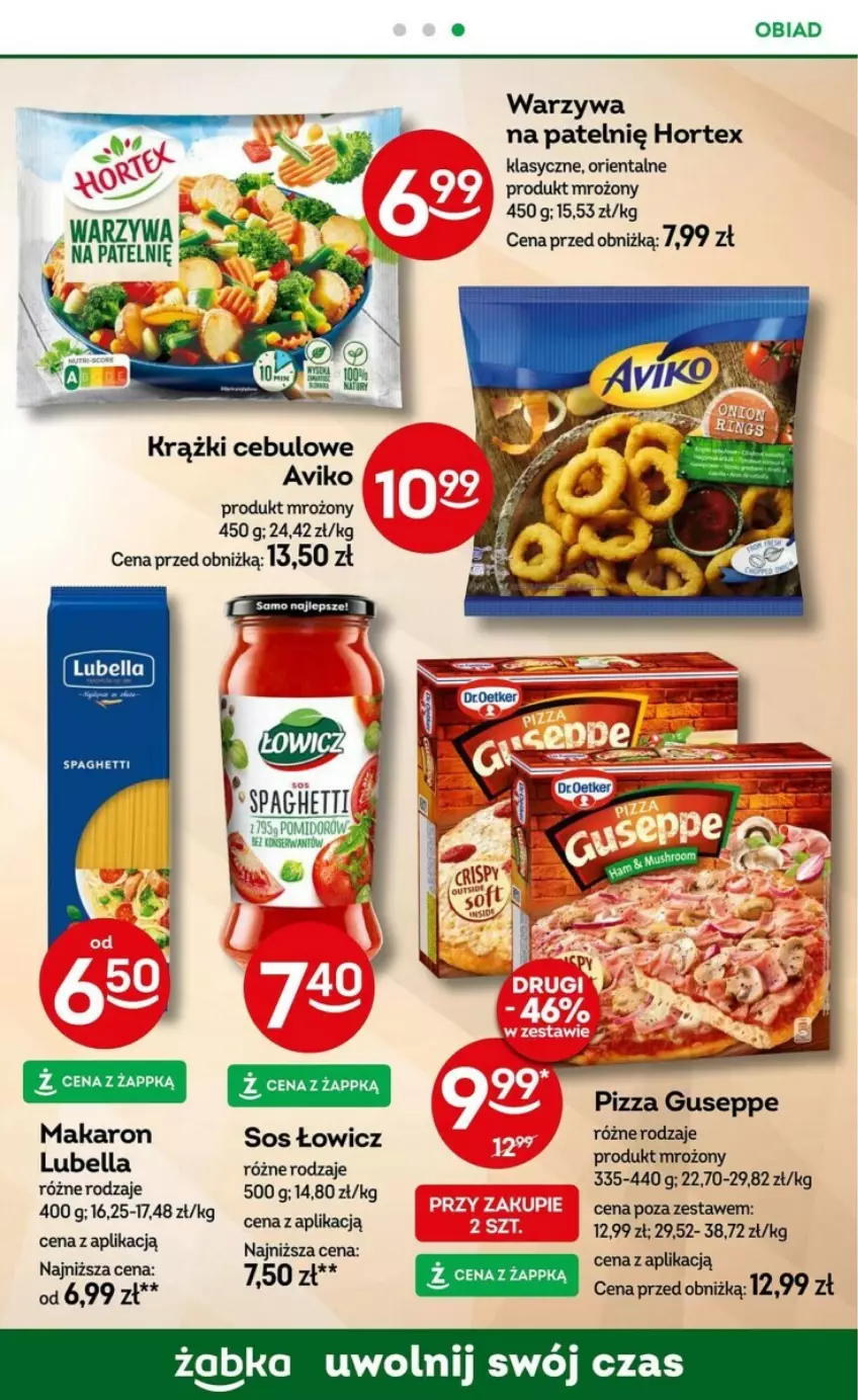 Gazetka promocyjna Żabka - ważna 08.05 do 21.05.2024 - strona 53 - produkty: Bell, Bella, Hortex, Krążki cebulowe, Lubella, Makaron, Pizza, Sos, Spaghetti, Warzywa