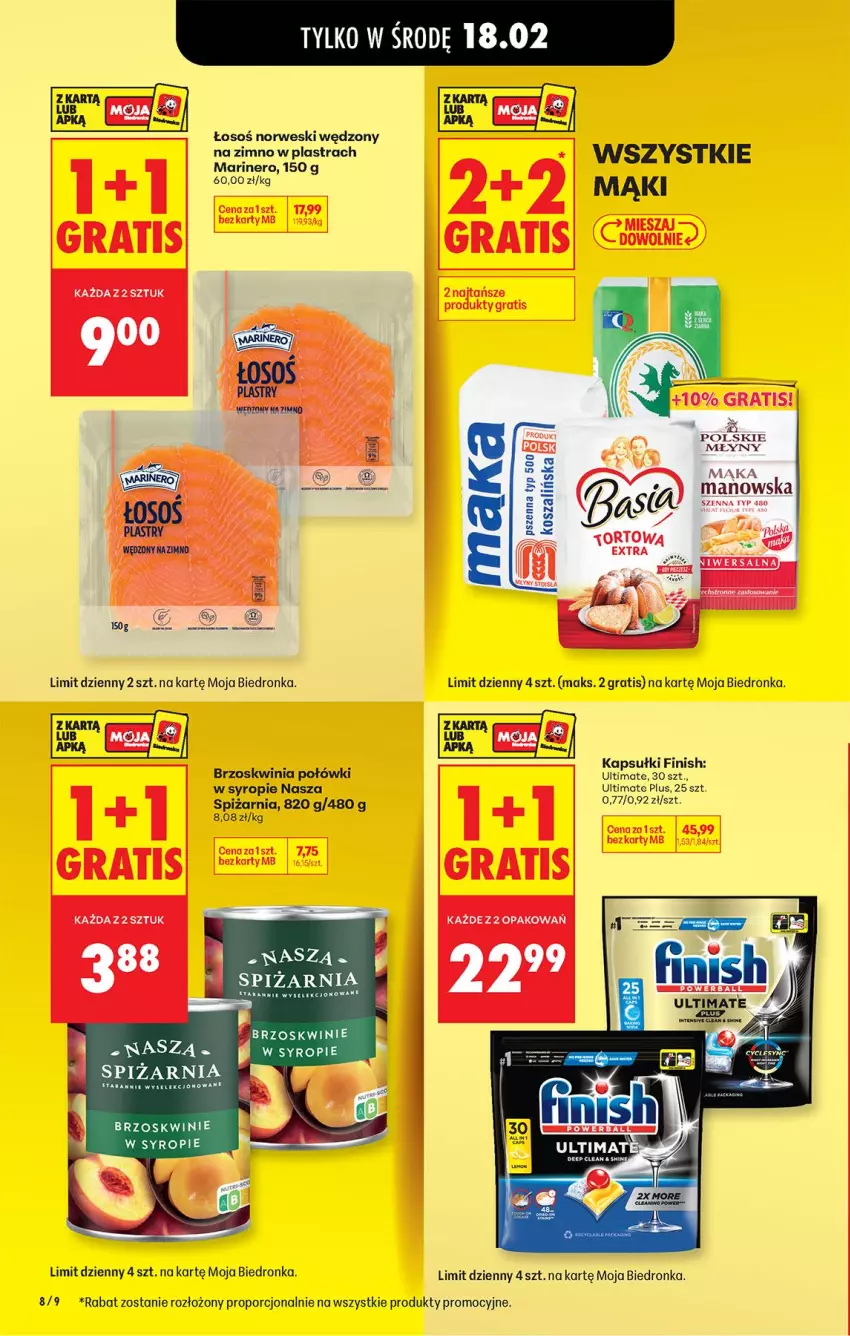 Gazetka promocyjna Biedronka - Gazetka - ważna 16.02 do 23.02.2026 - strona 10 - produkty: Brzoskwinie, Finish, Por, Syrop