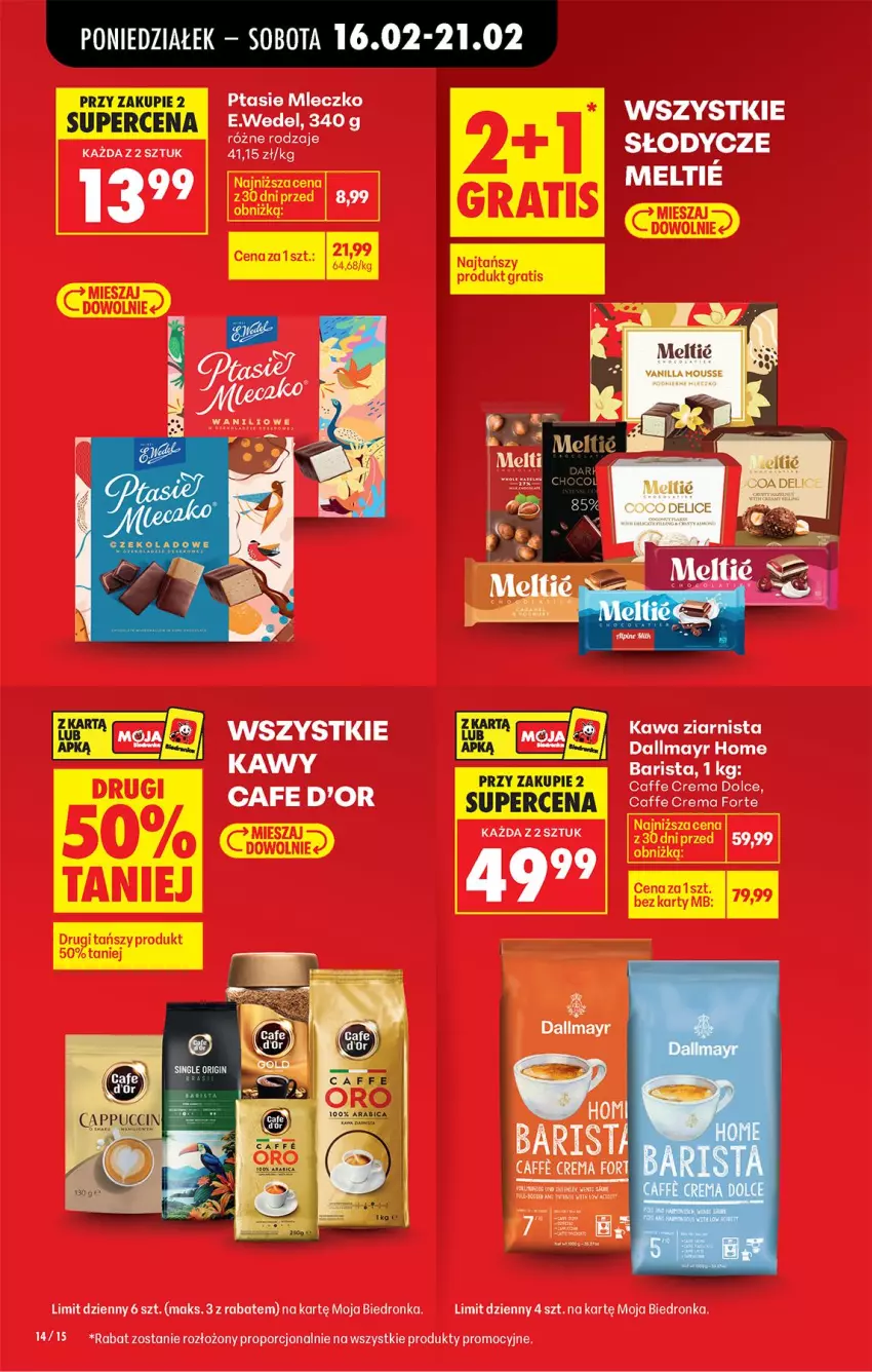 Gazetka promocyjna Biedronka - Gazetka - ważna 16.02 do 23.02.2026 - strona 16 - produkty: Dallmayr, Kawa, Kawa ziarnista, Mleczko, Por, Ptasie mleczko