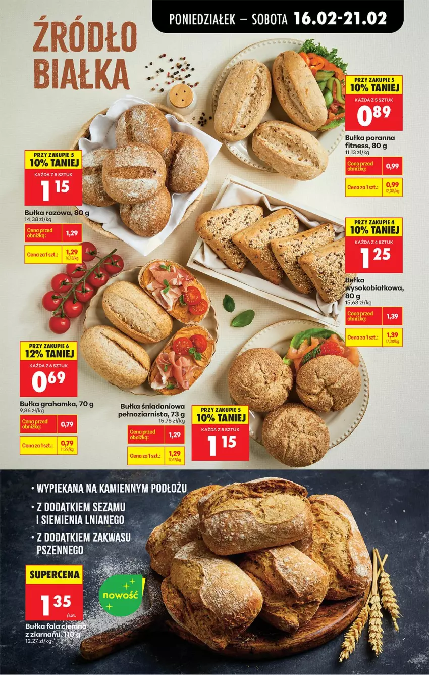 Gazetka promocyjna Biedronka - Gazetka - ważna 16.02 do 23.02.2026 - strona 39 - produkty: Bułka, Bułka grahamka, Danio, Gra, Por, Sezam