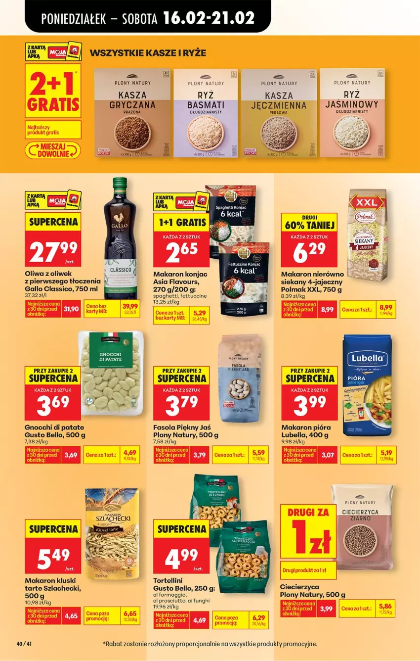 Gazetka promocyjna Biedronka - Gazetka - ważna 16.02 do 23.02.2026 - strona 50 - produkty: Bell, Bella, Dell, Fa, Fasola, Gnocchi, Gra, Gry, Kasza, Lubella, Maggi, Makaron, Oliwa, Oliwa z oliwek, Olma, Por, Prosciutto, Ryż, Spaghetti