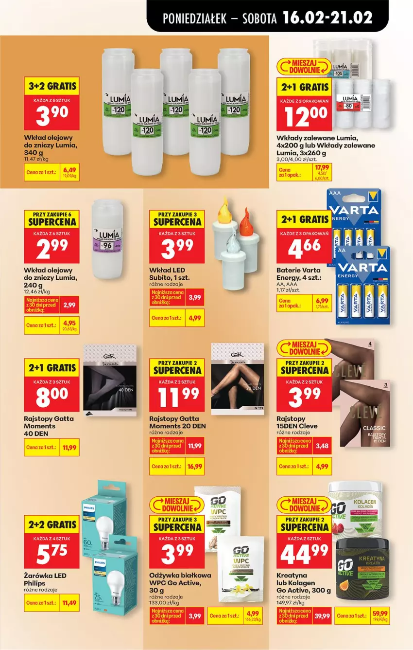 Gazetka promocyjna Biedronka - Gazetka - ważna 16.02 do 23.02.2026 - strona 71 - produkty: Fa, Gatta, Gra, Kolagen, Moments, Odżywka, Olej, Philips, Rajstopy, Top, Varta, Wkład olejowy, Znicz