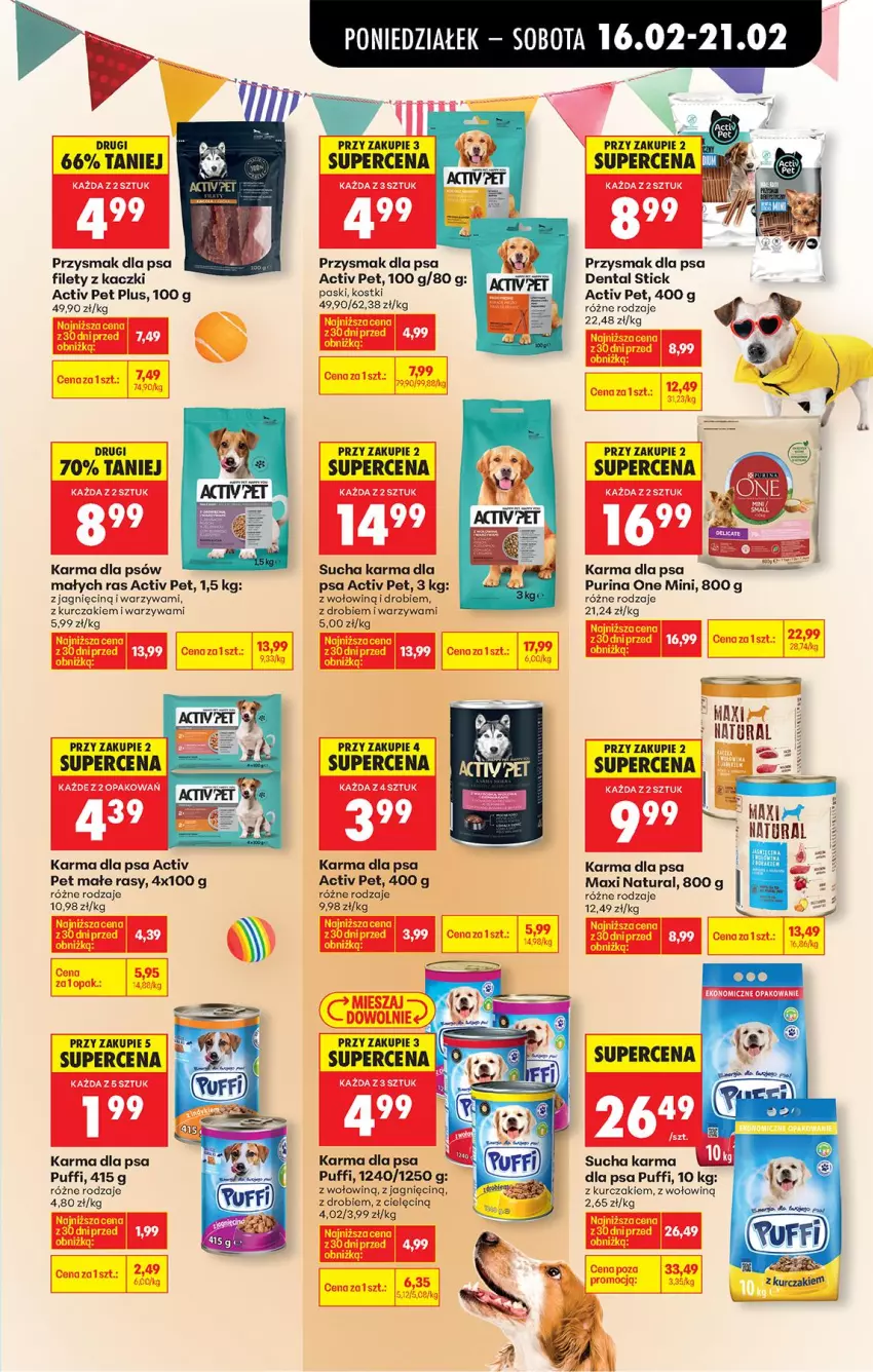 Gazetka promocyjna Biedronka - Gazetka - ważna 16.02 do 23.02.2026 - strona 77 - produkty: Kurczak, Przysmak dla psa, Puf, Pur, Purina, Sucha karma, Warzywa