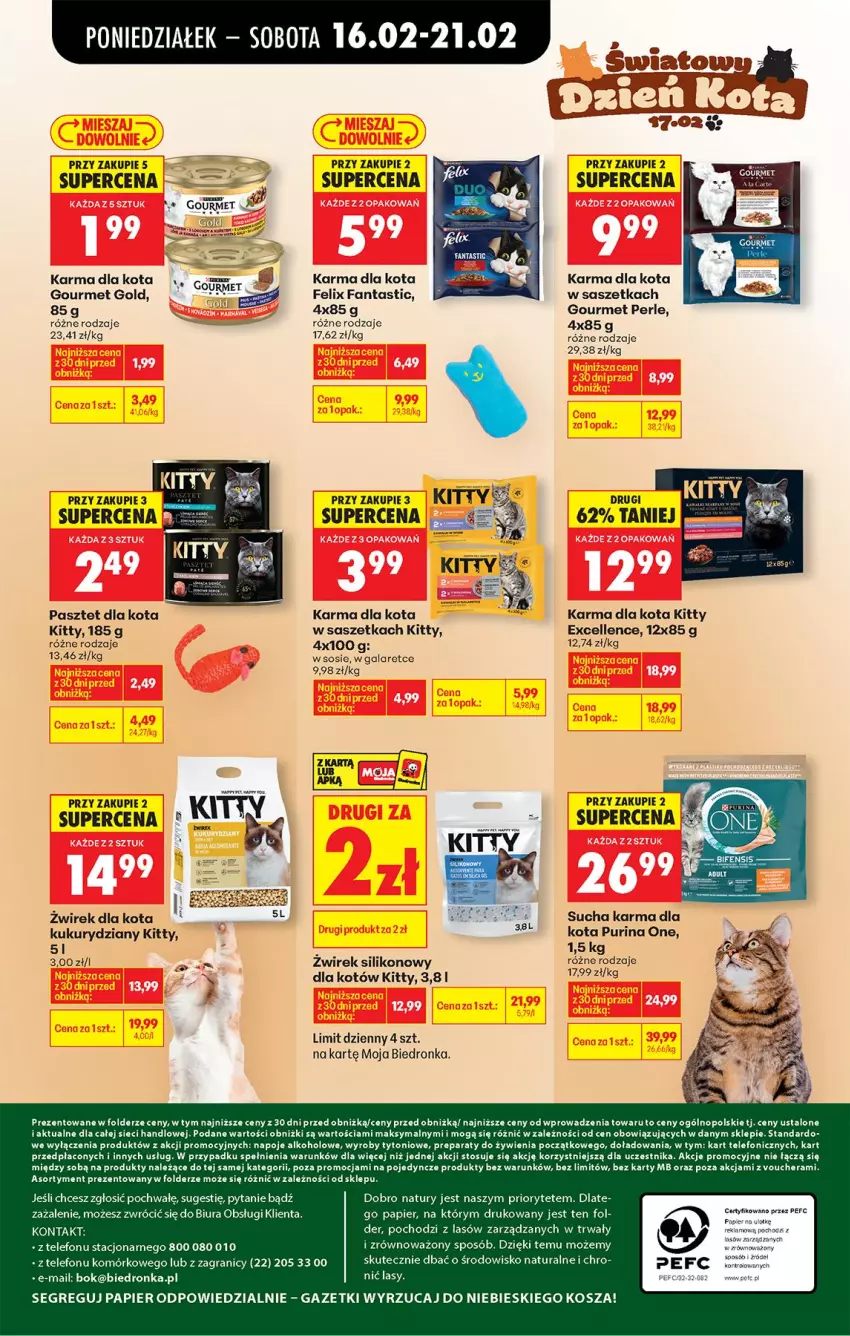 Gazetka promocyjna Biedronka - Gazetka - ważna 16.02 do 23.02.2026 - strona 78 - produkty: Fa, Fanta, Felix, Gala, Gourmet Gold, Gra, Kosz, Napoje, Papier, Pasztet, Pur, Purina, Sos, Sucha karma, Telefon