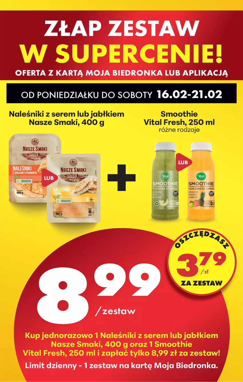 Gazetka promocyjna Biedronka - Gazetka - ważna 16.02 do 23.02.2026 - strona 84 - produkty: Naleśniki, Ser, Smoothie