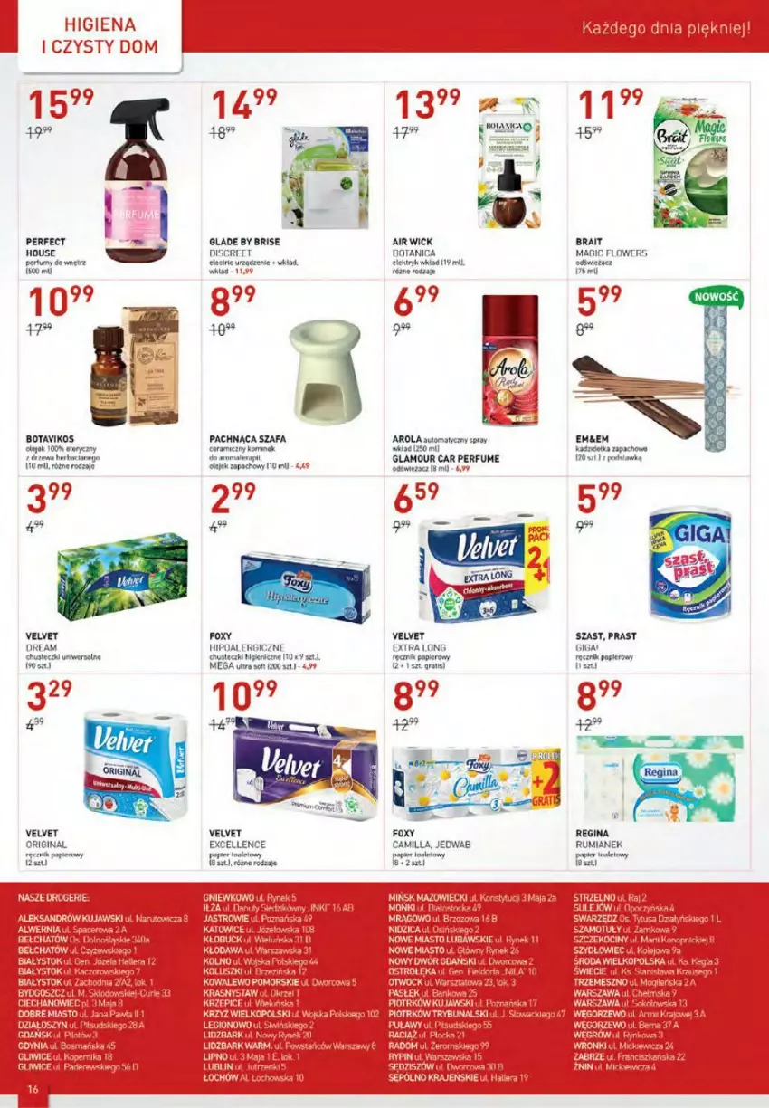 Gazetka promocyjna Drogerie Jawa - ważna 04.11 do 01.12.2021 - strona 16 - produkty: Air Wick, Chusteczki, Fa, Foxy, Gin, Kujawski, LEGO, LG, Papier, Perfum, Ręcznik, Rum, Szafa, Velvet