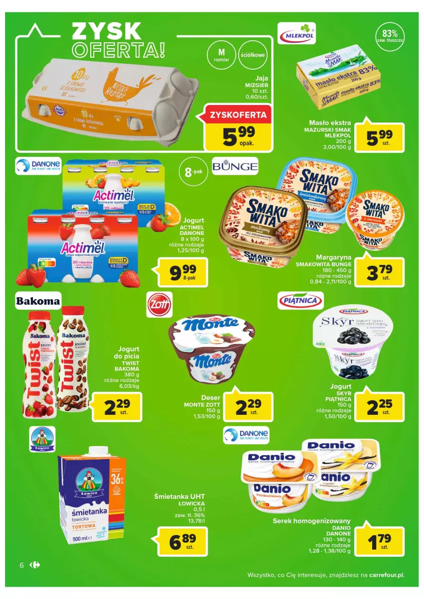 Gazetka promocyjna Carrefour - Gazetka Carrefour - ważna 01.03 do 12.03.2022 - strona 6 - produkty: Danio, Danone