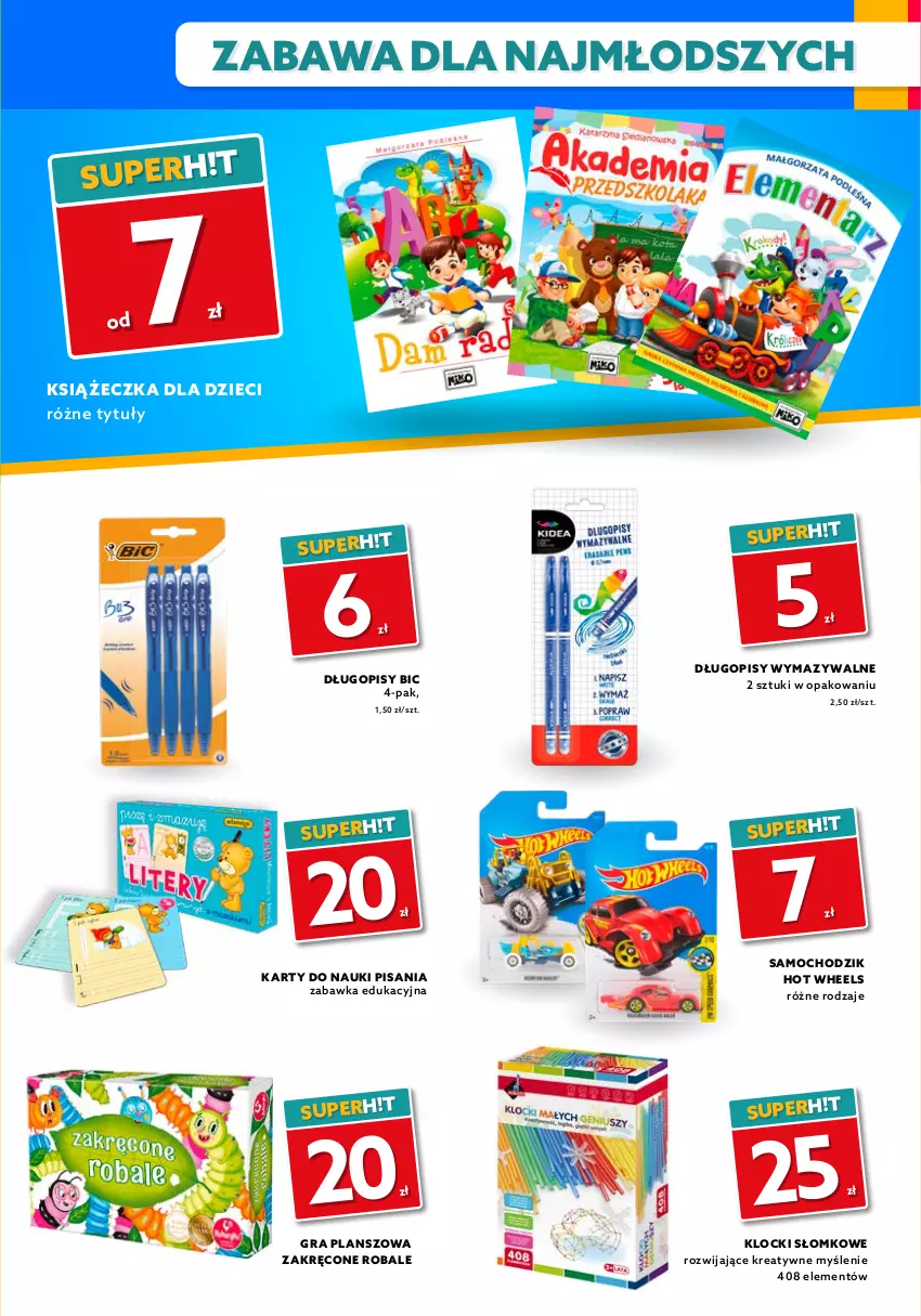 Gazetka promocyjna Dealz - Gazetka na otwarcie - Tczew - ważna 23.07 do 06.08.2021 - strona 7 - produkty: Aquaphor, BIC, Chodzik, Długopis, Dzbanek, Dzbanek filtrujący, Dzieci, Gra, Hot Wheels, Kabel USB, Karafka, Klocki, Podgrzewacze, Pojemnik, Zabawka