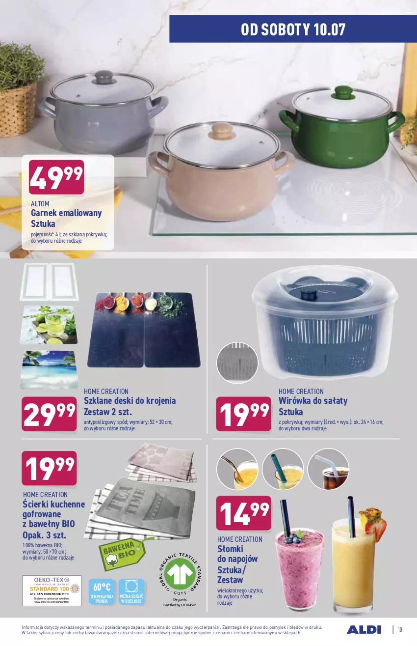 Gazetka promocyjna Aldi - OKAZJE DLA CIEBIE I DOMU - ważna 07.07 do 10.07.2021 - strona 10 - produkty: Garnek, Sałat, Słomki do napojów, Wełna