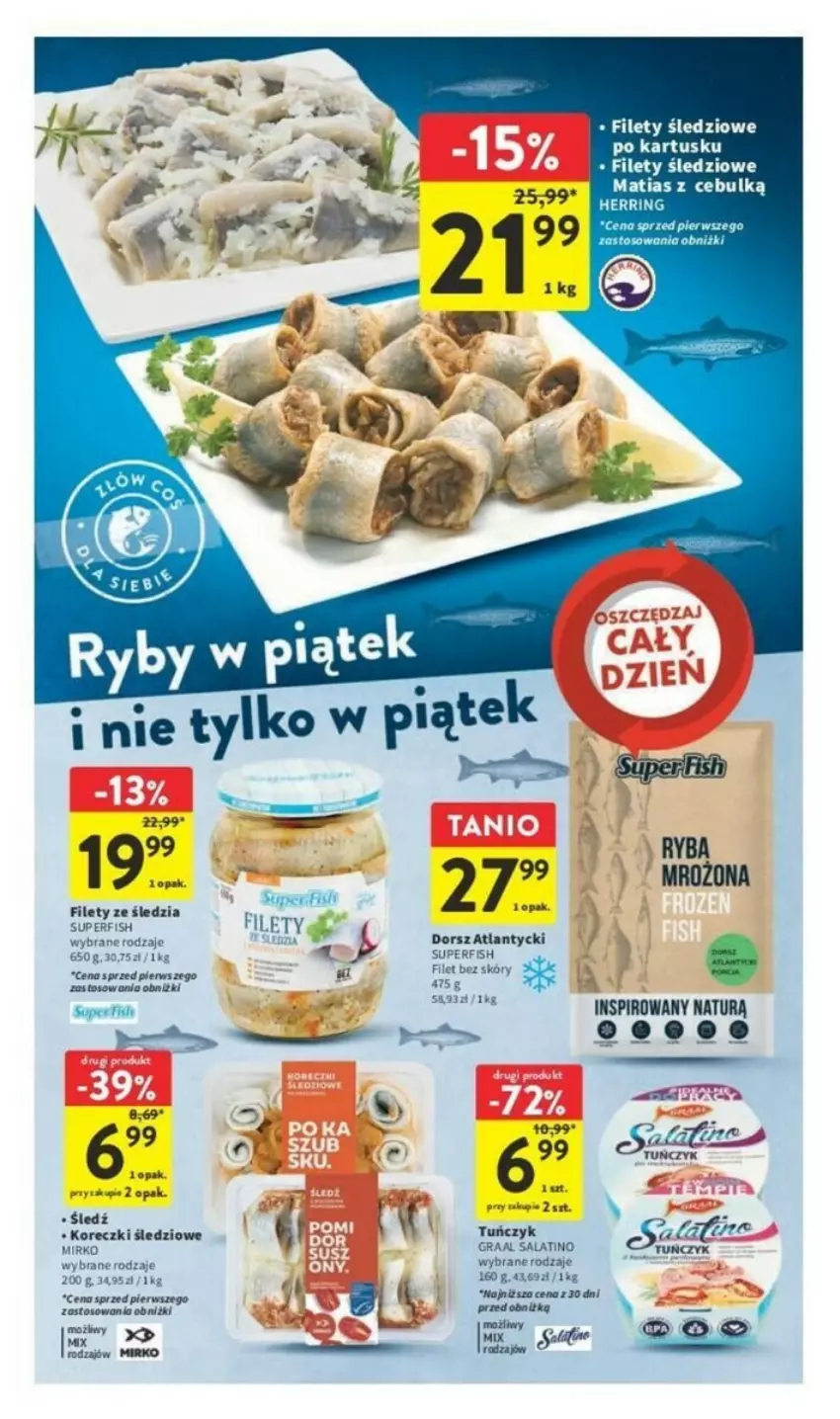 Gazetka promocyjna Intermarche - ważna 07.09 do 13.09.2023 - strona 8 - produkty: Astor, Dorsz, Fa, Gra, Graal, Kawa, Koreczki śledziowe, Ryba, Tuńczyk