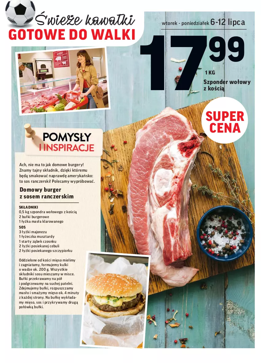 Gazetka promocyjna Intermarche - Gazetka promocyjna - ważna 06.07 do 12.07.2021 - strona 12 - produkty: Burger, Kawa, Majonez, Masło, Mięso, Mus, Nuty, Sos, Szponder wołowy