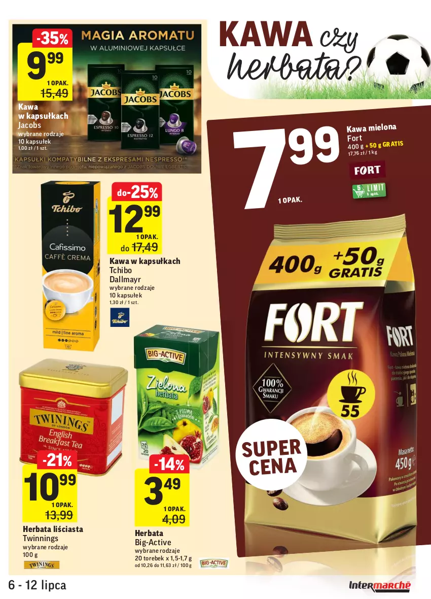 Gazetka promocyjna Intermarche - Gazetka promocyjna - ważna 06.07 do 12.07.2021 - strona 25 - produkty: Dallmayr, Herbata, Jacobs, Kawa, Kawa mielona, Tchibo