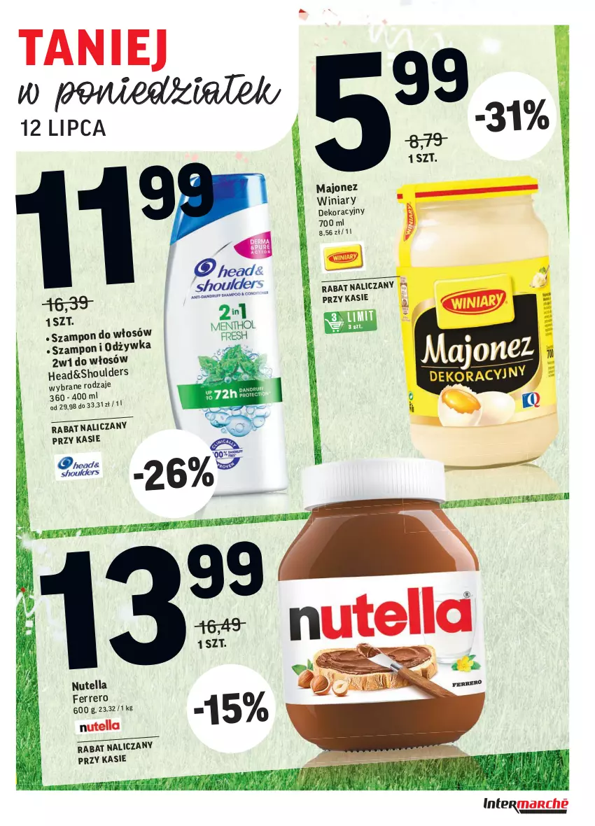 Gazetka promocyjna Intermarche - Gazetka promocyjna - ważna 06.07 do 12.07.2021 - strona 38 - produkty: Ferrero, Majonez, Nutella, Szampon, Winiary