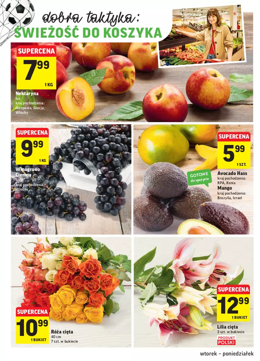 Gazetka promocyjna Intermarche - Gazetka promocyjna - ważna 06.07 do 12.07.2021 - strona 8 - produkty: Avocado, Bukiet, Kosz, Mango, Nektar, Róża, Wino