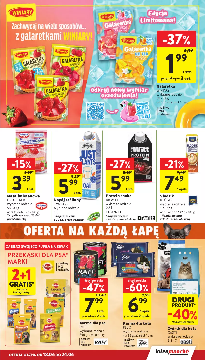 Gazetka promocyjna Intermarche - Gazetka promocyjna - ważna 18.06 do 24.06.2026 - strona 27 - produkty: Dr. Oetker, Felix, Gala, Galaretka, Gra, Napój, Napój roślinny, Przekąski dla psa, Tymbark, Winiary